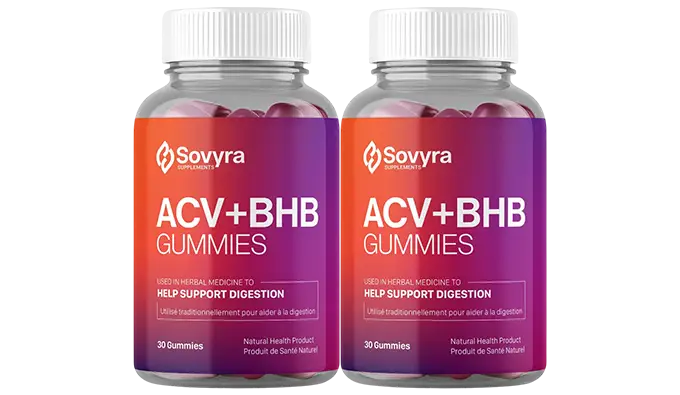 Two bottles of Sovyra ACV + BHB Gummies